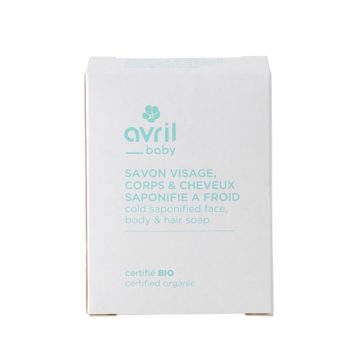 Avril BIO, Baby Cold Process Soap for Face, Body & Hair, 100g