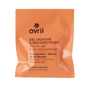 Avril, Reconstitutable Shower Gel Apricot-Scented, 6 Tablets