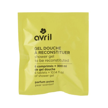 Avril, Reconstitutable Shower Gel Pear-Scented, 6 Tablets
