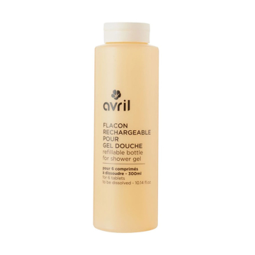 Avril, Refillable Shower Gel Bottle, Yellow, 350ml