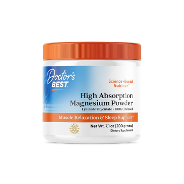 Doctor's Best, High Absorption Magnesium Lysinate Glycinate Powder, 100% Chelated 200 g