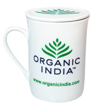 Organic India, Ceramic Tea Mug with Lid, 200ml