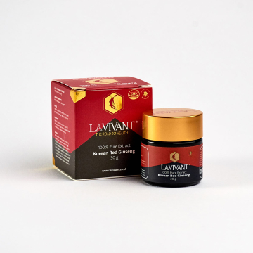Lavivant, Korean Red Ginseng, 100% Pure Extract Paste , 80mg/g, 30g RED
