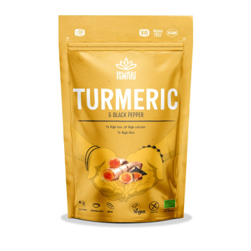 Iswari, BIO Turmeric & Black Pepper Powder, Gluten Free, 150g