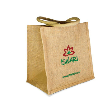 Iswari, Natural & Reusable Jute Bag with logo