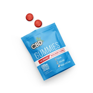 CBDfx, Gummies, Original Mixed Berry, 8 piece Pouch, 200mg 