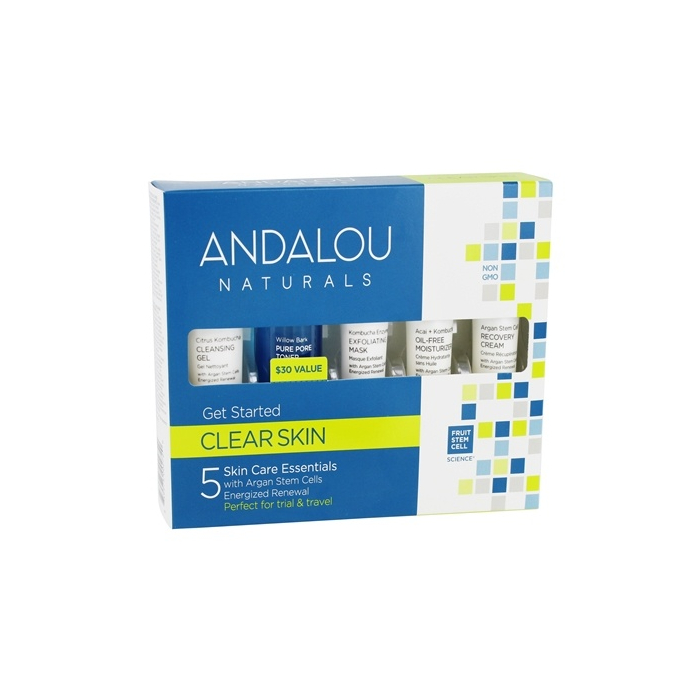 Andalou Clear Skin GetStarted Kit, 5 Pieces | Herbalista 