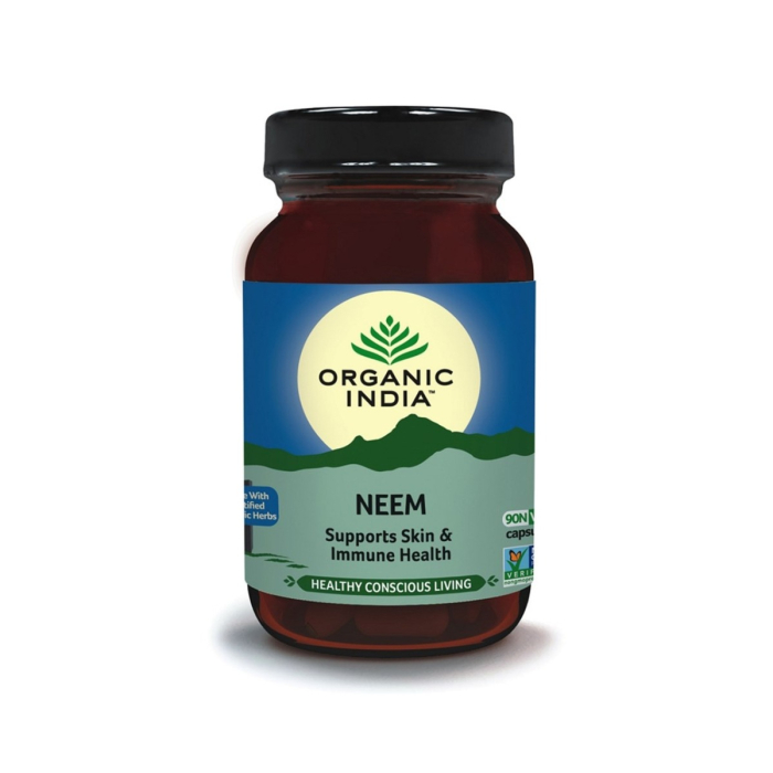 Neem 90 Capsules Bottle By Organic India | Herbalista